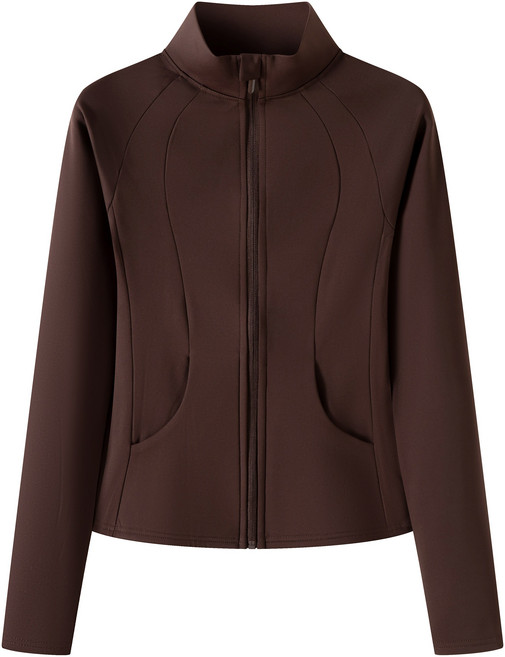 SunburstWonder 여성용 긴팔 피트니스 코트 요가 크롭탑 엄지 구멍이 체육관 재킷