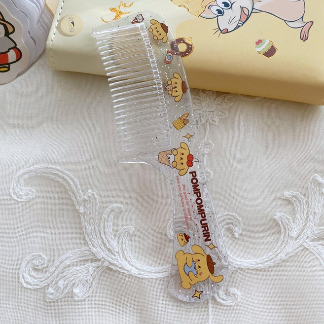 옐상 산리오 여성 머리빗 4종, 1개, 폼푸