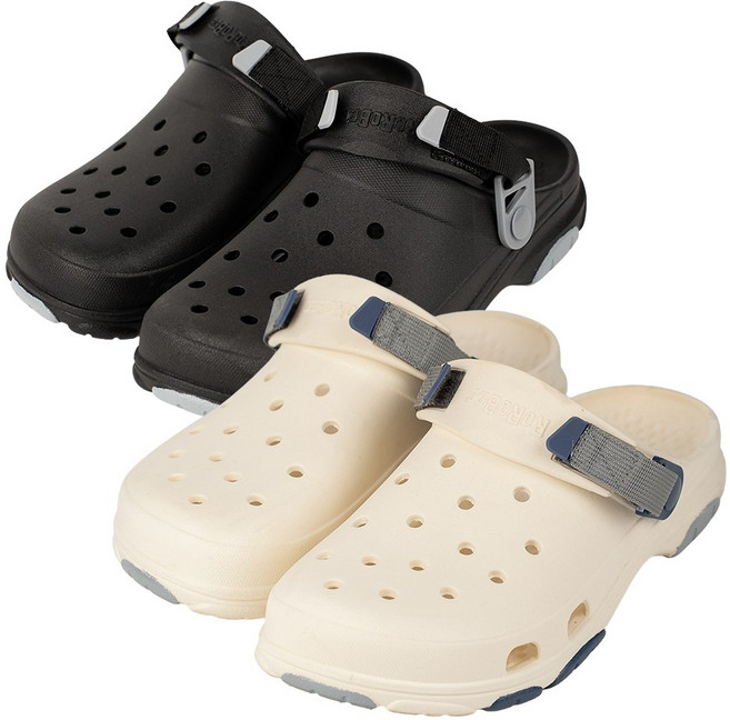 [1+1] 남녀 공용 발편한 아쿠아 샌들 여름 물놀이 벨크로 끈조임 사무실 슬리퍼