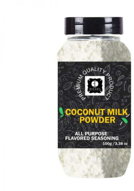 코코넛 가루 파우더 EDZZEL 프리미엄 품질의 인도 밀크 식물 기반 비건 글루텐 프리 100그램 박스, 코코넛 파우더 가루 EDZZEL 프리미엄 품질 인도 밀, 100g