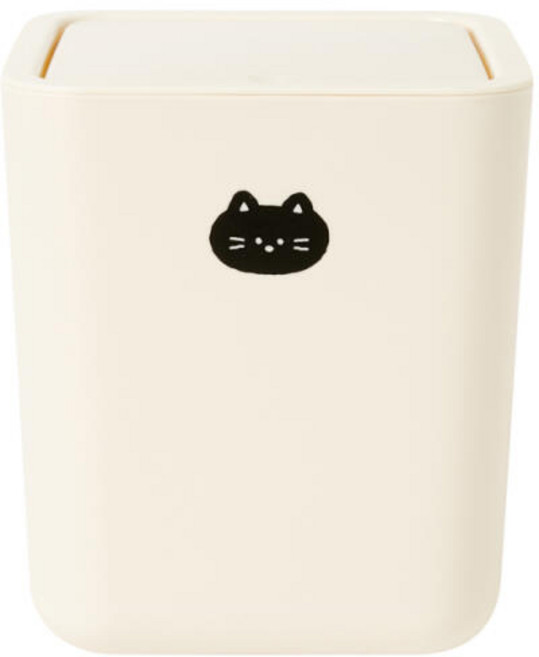 아트박스 고양이 사각터치 휴지통, 단품없음