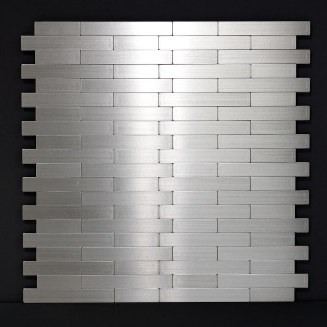 (무료배송) 현대 접착식 메탈타일(10장/1박스) 스텐타일 알루미늄타일 주방데코타일 주방리폼타일 (15시 이전 주문건 당일출고), 10개, 긴사각타일(HMT99306)