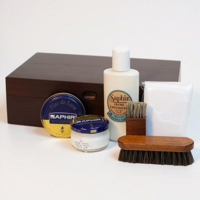 사피르 원목포함 슈케어박스 기본세트, 슈크림(블랙), 1개