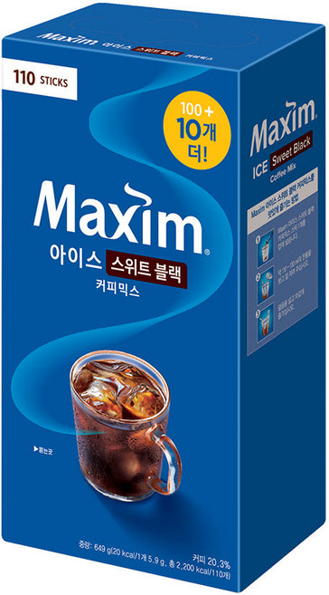 동서식품 맥심 아이스 블랙 커피믹스 110T, 5.9g, 110개입, 1박스