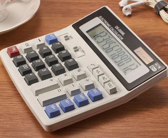 노택봉 레트로 계산기 기계식 대형키 회계사 세무사, 왕버튼 계산기, 1개