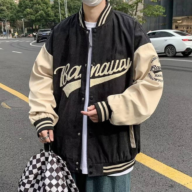 킹앤조이 알리트 부클 빈티지 스웨이드 야구점퍼