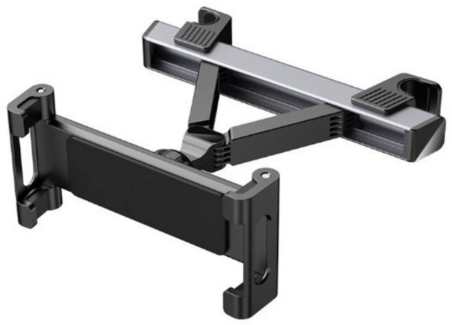 new문앤나잇 차량용 태블릿 거치대 헤드레스트 뒷자석, 검정, 1개