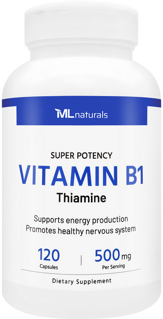 [미국빠른직구] 신제품 마이라이프 내추럴스 비타민 B1 (티아민) 500mg, 1개, 120정