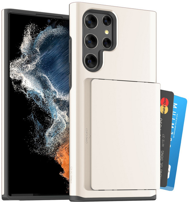 kmax 銀河 s22 plus 超卡存儲錢包幻燈片自動推車談話保險槓手機殼