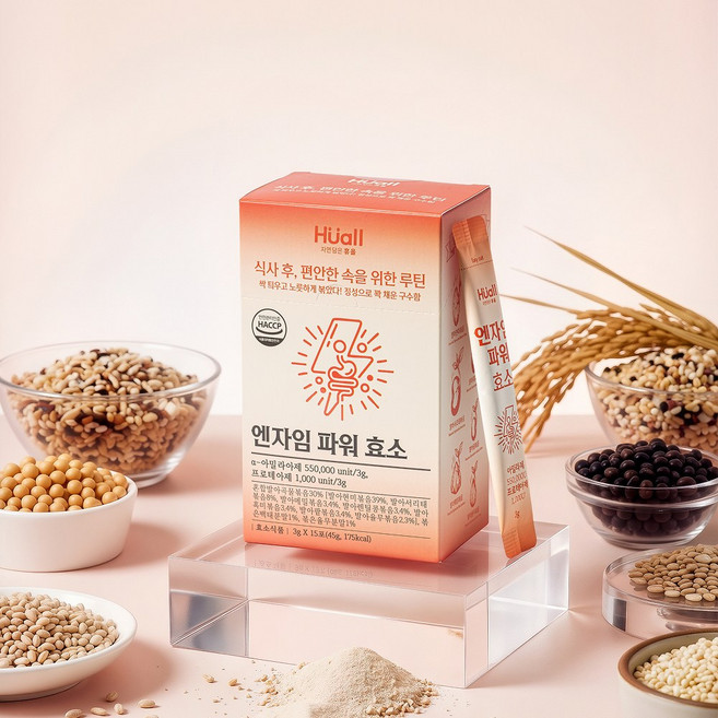휴올 곡물 효소 엔자임 파워 효소, 1박스, 15회분
