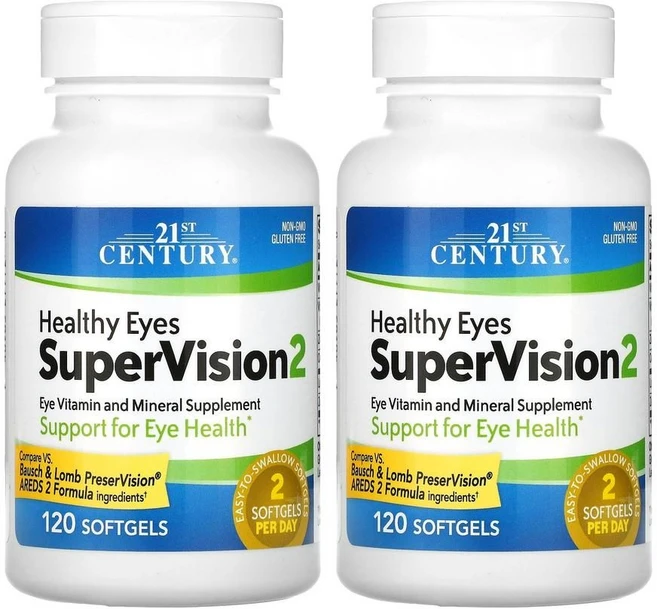 21세기 헬시 아이 슈퍼뷰2 아연 루테인 지아잔틴 120캡슐 2병 SuperView2, 2개 - 쿠팡