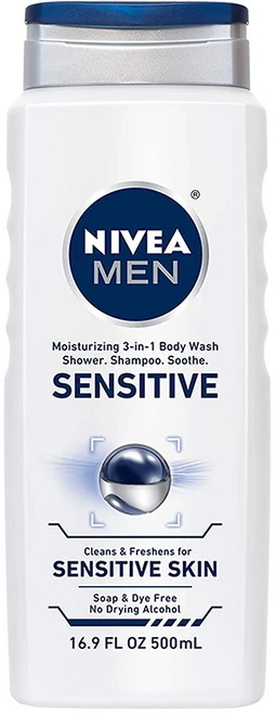 니베아 맨 센서티브 3-in-1 바디 워시 클렌저 500ml +포스트 카드 세트, 1개 - 쿠팡