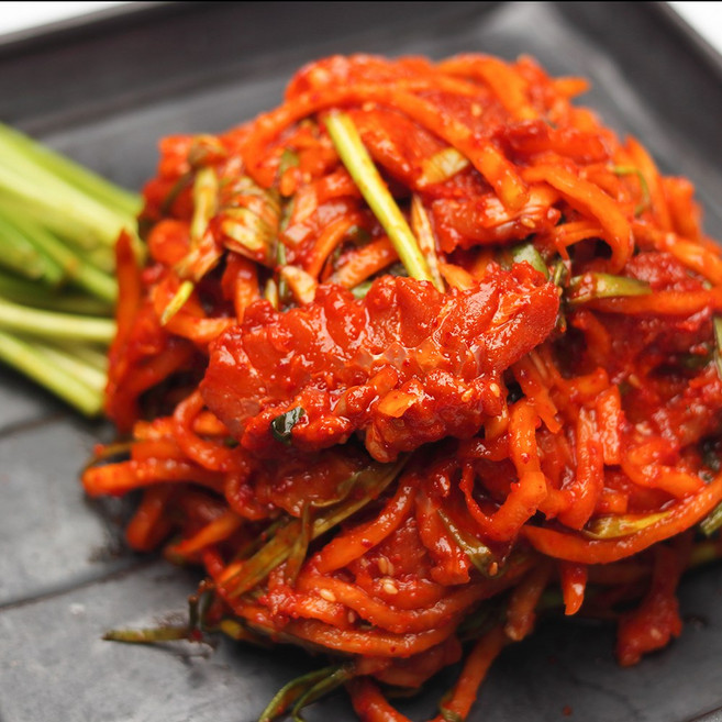 말바우시장 선김치 삭힌 숙성 홍어무침 무침반찬, 2개, 750g