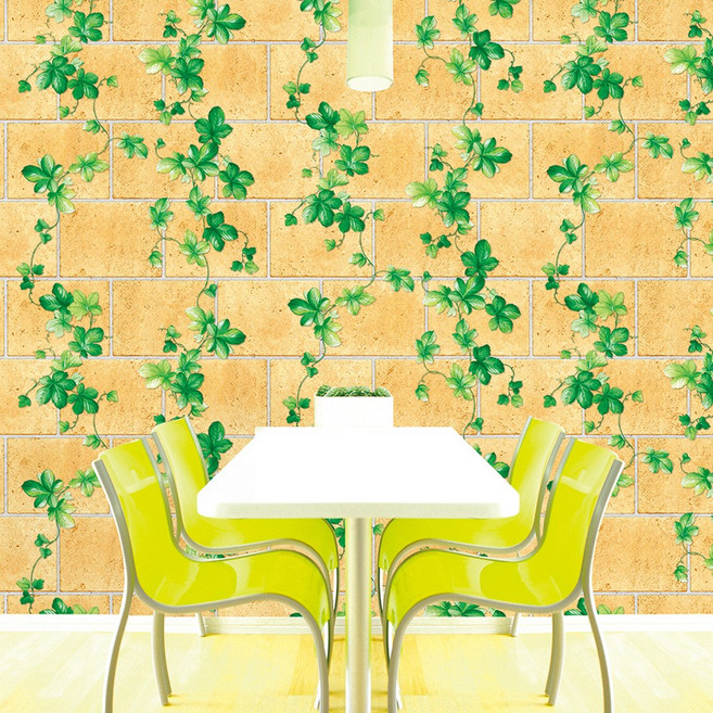 데코미 벽돌 타일 꽃무늬 벽지 포인트시트지(2) 36종, HWP-21405 필리스 베이지