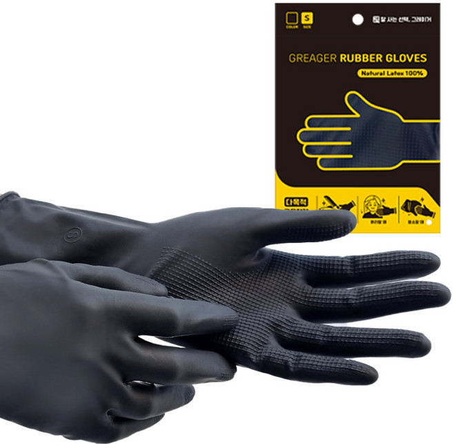그레이거 그레이거 미용장갑 블랙 10set (20pcs) 라텍스 고무장갑, 10개