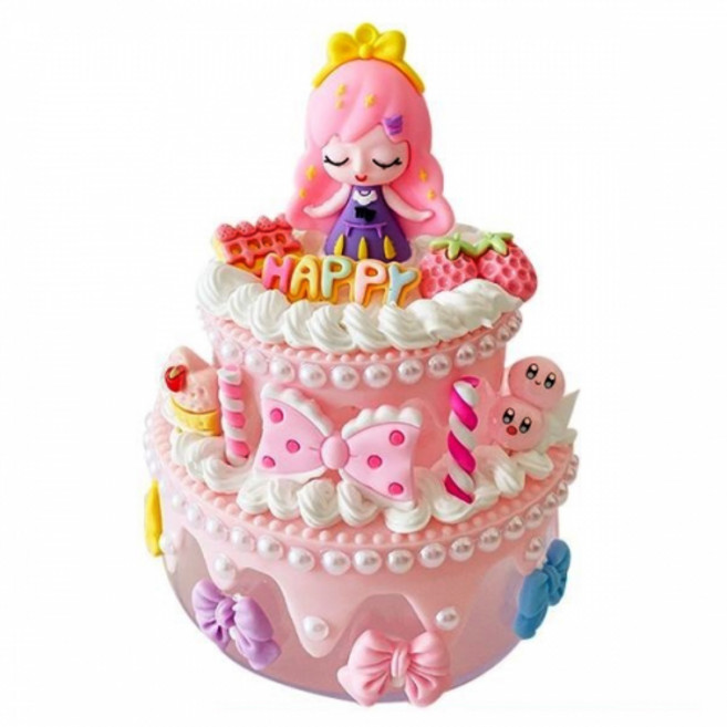 퍼니스쿨 생크림클레이케이크 생일케이크 모형 만들기 크림클레이, 2.블루 우주인, 1개