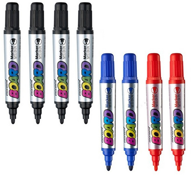 모나미 보드마카 혼합 8p (흑색 4p + 청색 2p + 적색 2p), 1개