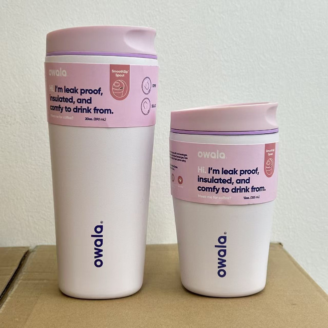 Owala SmoothSip Slider 커피 텀블러 단열 스테인리스 스틸 12OZ/20OZ, 1개, 596ml, 06