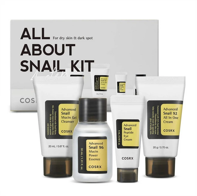 COSRX All About Snail Kit 코스알엑스 올 어바웃 스네일 키트 4개입, 1개 - 쿠팡