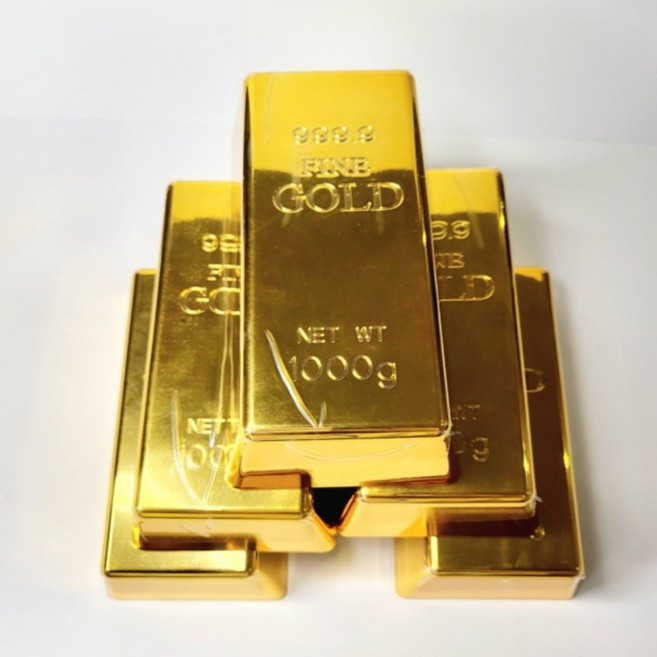 골드바 모형 재물 장식 데코 황금 인테리어 행운 소품 부자 선물 촬영 금괴, 1000g