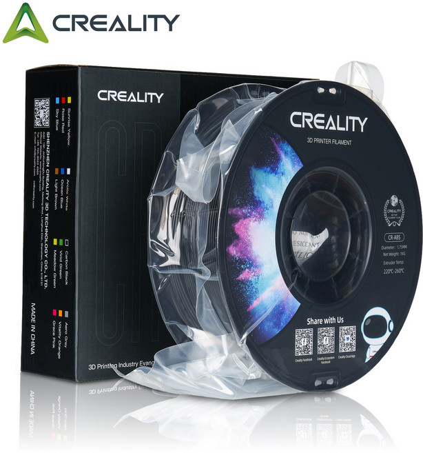 Creality 크리얼리티 프린트 보트 ABS 필라멘트 1.75mm 1KG, ABS-블랙