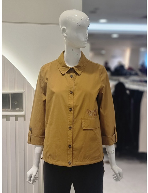 크로커다일레이디 포켓자수 셔츠카라 간절기 재킷 CLDFJK101