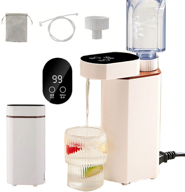 即熱飲水機 5段溫度調控 25-100°C 2000W, 奶油白, 1個