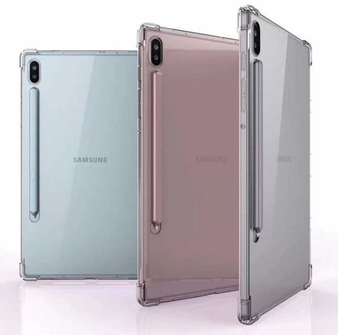 에버원 갤럭시탭 A10.5 SM-T590 T595 S펜홀더 투명 에어쿠션 케이스, 클린