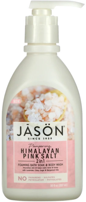 Jason Natural 2 in 1 거품 목욕 바디워시 자유로운 히말라야 핑크 소금 (887ml) 2팩, 887ml - 쿠팡