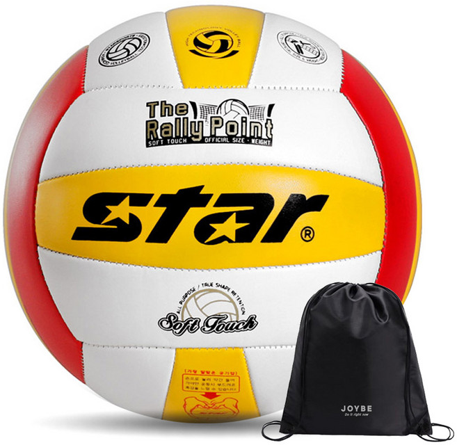 스타 랠리 포인트 배구공 VB5015-34T, VB5015-34T  +  JOYBE 공가방, 1개