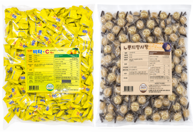 맘모스 누룽지향사탕2kg+비타C캔디2kg 대용량 사탕, 4kg, 1세트