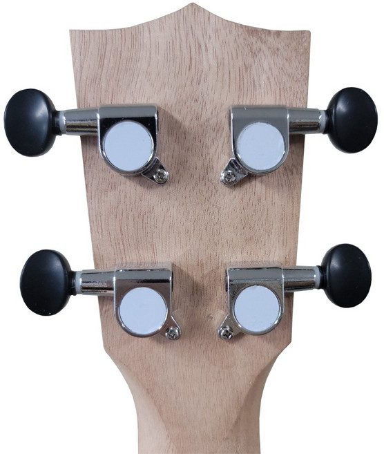 우쿨렐레 블랙 버튼 크롬 헤드머신, 4개 한세트, 1개