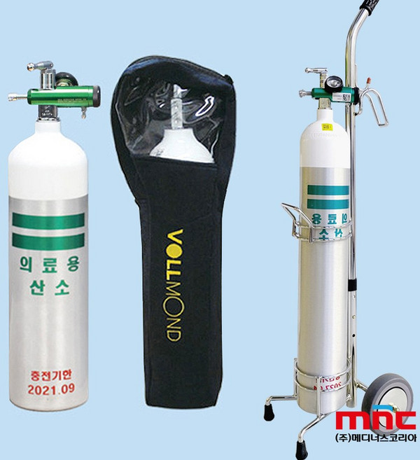 휴대용 산소통 2.8L 4.6L 의료용 가정용 산소호흡기 / 라파오투 알루미늄 산소 실린더 이동식 산소카트 / 습식/ 건식 요크 /핸들 밸브, 4.6L세트, 습식, 산소포함, 1개