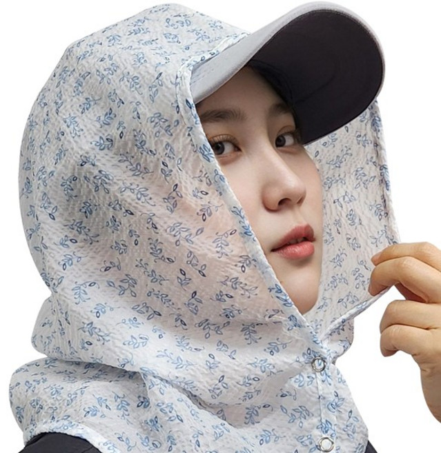 (국산) 자외선차단 후드형 지지미 햇빛가리개/패션 마스크 모음- 스카프모자 후드 두건-얼굴햇빛가리개 농사 작업 스포츠 운동 햇빛차단가리개 페이스쿨가드