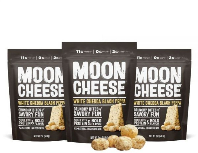 스낵 Moon Cheese 문 치즈 체다 믿어봐 바삭한 단백질이 풍부한 간식 케토 친화적 100%