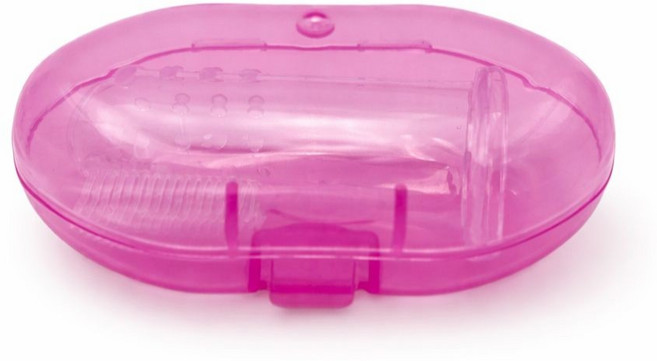 반려동물 손가락 칫솔 소형 실리콘 강아지 고양이 구강관리 치석제거, 1개, 분홍케이스 5입