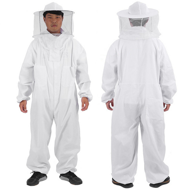 상하의 일체형 양봉옷 모자 장갑 포함 풀세트 벌초 벌옷, 1세트, 화이트