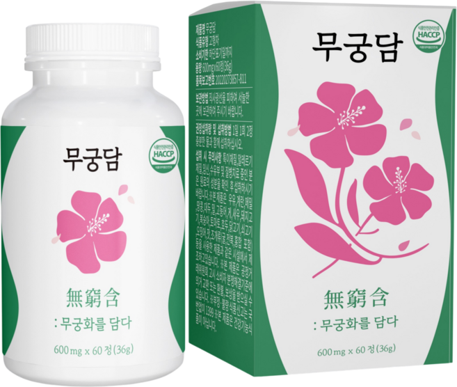 [정품] 무궁담 무궁화 동백꽃, 1개, 60정