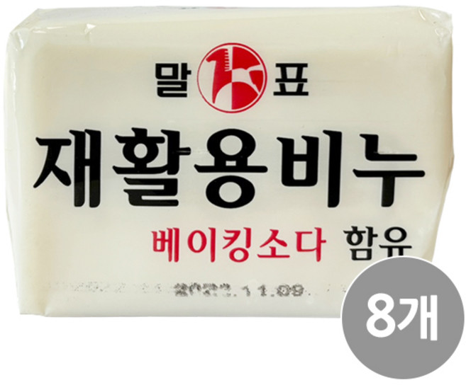 말표천광 재활용 세탁비누g /베이킹소다함유/대용량, 400g, 8개