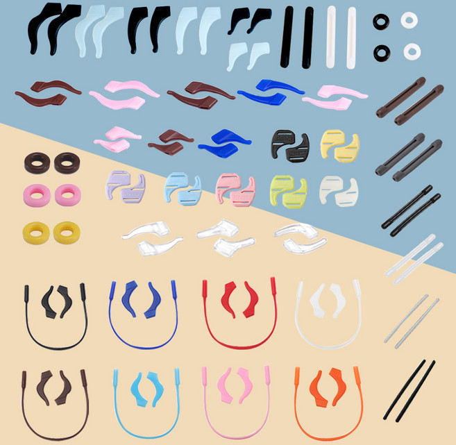 안경 고정 흘러내림방지 귀고무 귀아픔 원형 롱팁 패드 대중소 모든 종류 12종 모음C