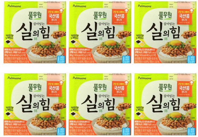 생산직송 [빠른배송] 풀무원 국산콩 냉동나또, 48.5g, 12개