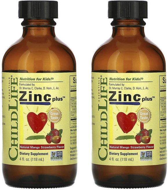 차일드라이프 어린이 아연 플러스 내추럴 망고 스트로베리, 118ml, 2개 - 쿠팡
