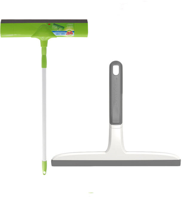 3M 스카치브라이트 다용도 스퀴즈 밀대 + 유리닦이 물기제거 브러쉬, 1세트, 혼합