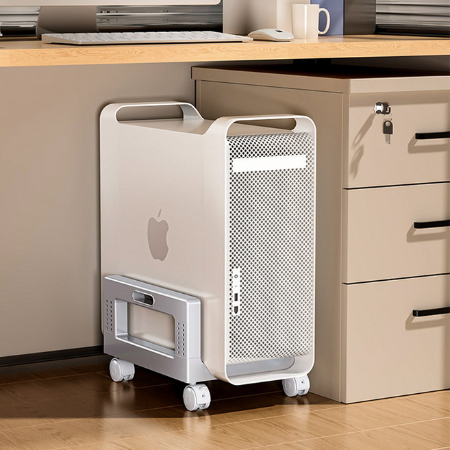 까마느 견고한 본체받침대 컴퓨터 pc 데스크탑 거치대 트레이, 그레이