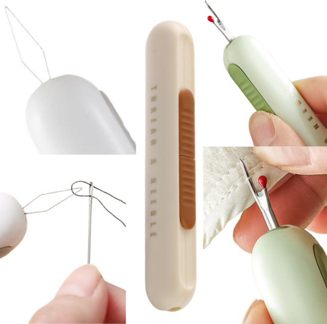 프라홈 3IN1 멀티 바늘꿰기 실밥커팅 리퍼 실뜨개, 1개, 베이지
