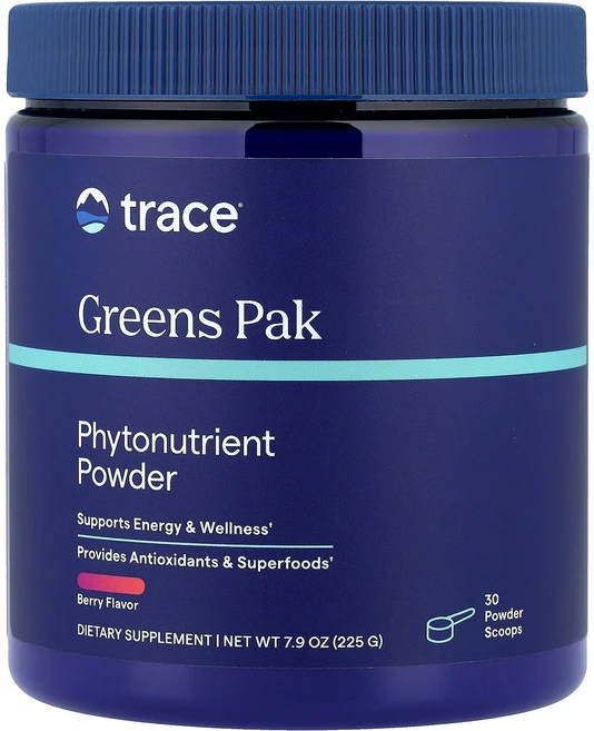 Trace Greens Pak Phytonutrient Powder Berry 7.9 oz 225 g, Trace, Greens Pak, Phytonutrie, 225g, 1개 - 쿠팡