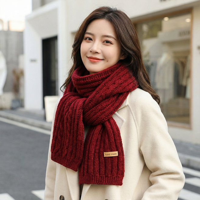 R Succeed I 여성 겨울 데일리 따뜻한 목도리 패션 에 베이직 머플러