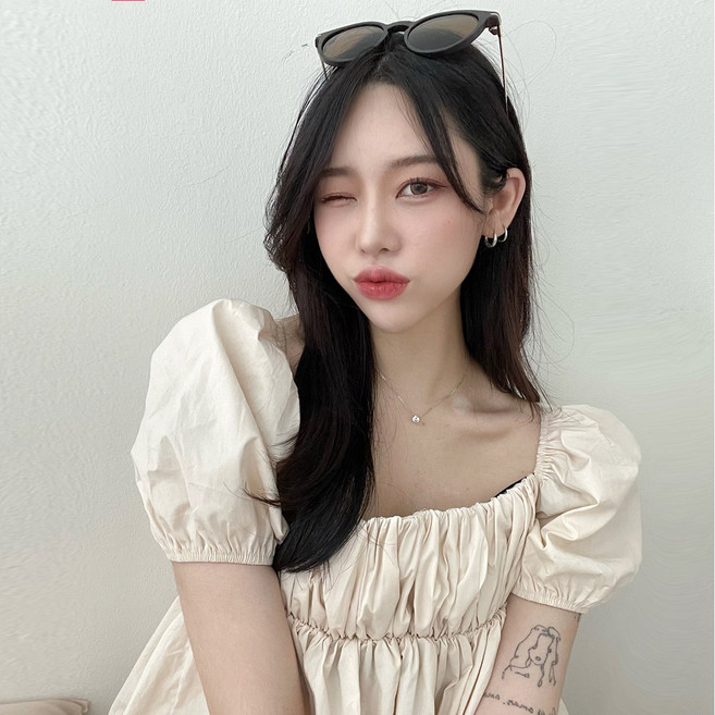 VANANA2 여성 베이직 라운드 고급진 슬림 선글라스