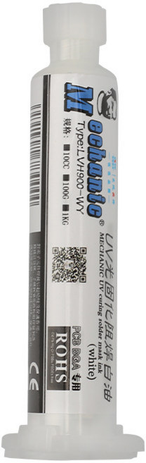 Mechanic 10ml 녹색/빨간색 6 색 UV 경화 솔더 마스크 잉크 PCB BGA 회로 기판 절연 보호 페이스트 플럭스, 05 White
