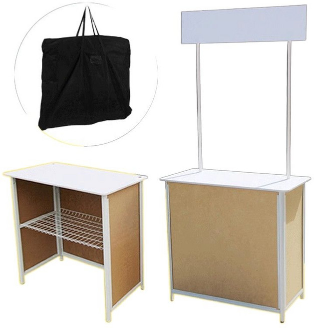 이동식 접이식 매대 노점 테이블 야외 부스 판매대 홍보 세트, A. 일반 선반 밀도 보드